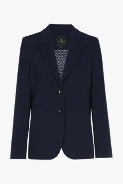 Xandres Blazer cintré bleu foncé, infroissable-Femme Xandres Plus|Blazers