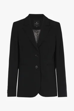 Xandres Blazer cintré noir, infroissable-Femme Xandres Plus|Essentials