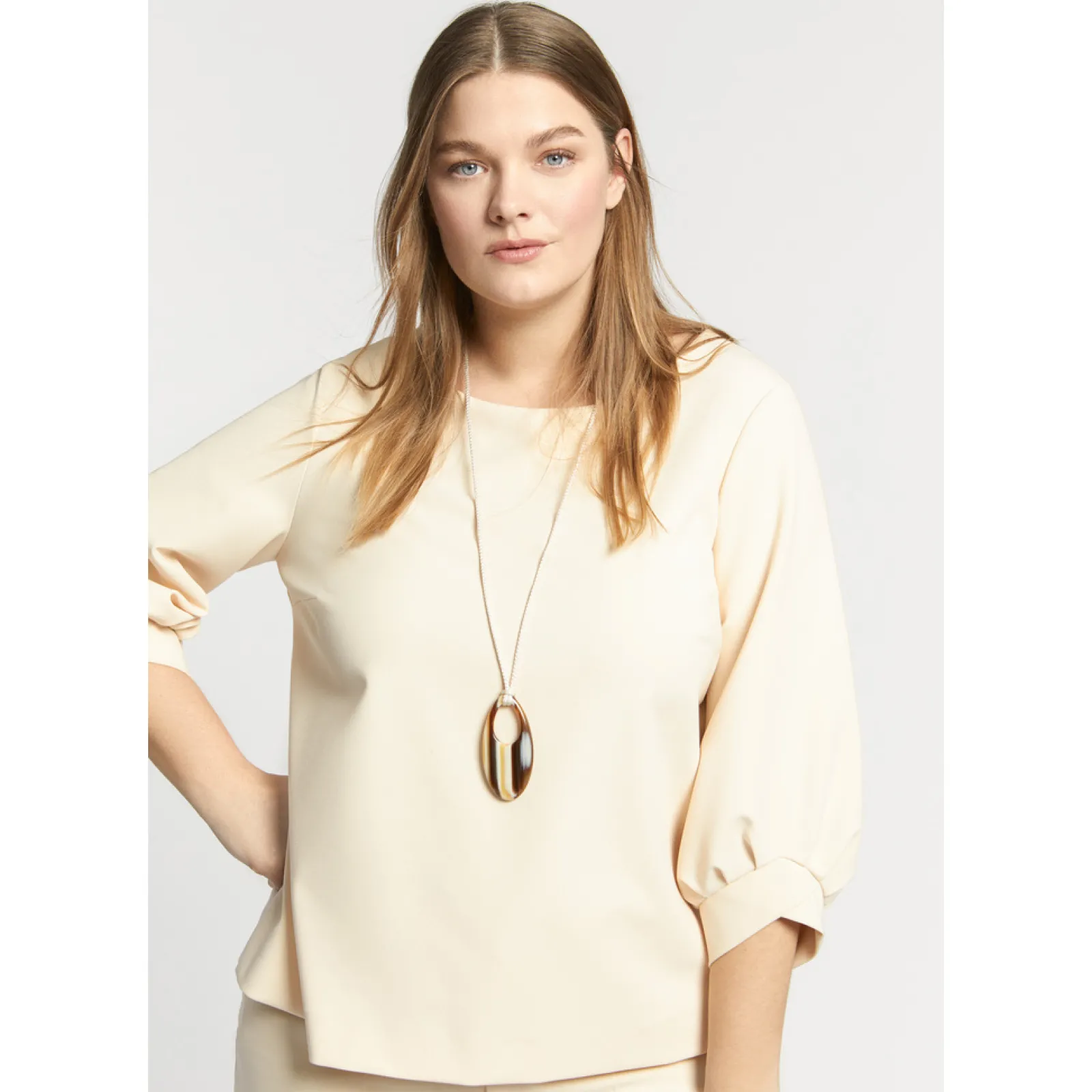 Xandres Blouse aux manches ornées d’un élégant détail-Femme Xandres Plus|Blouses