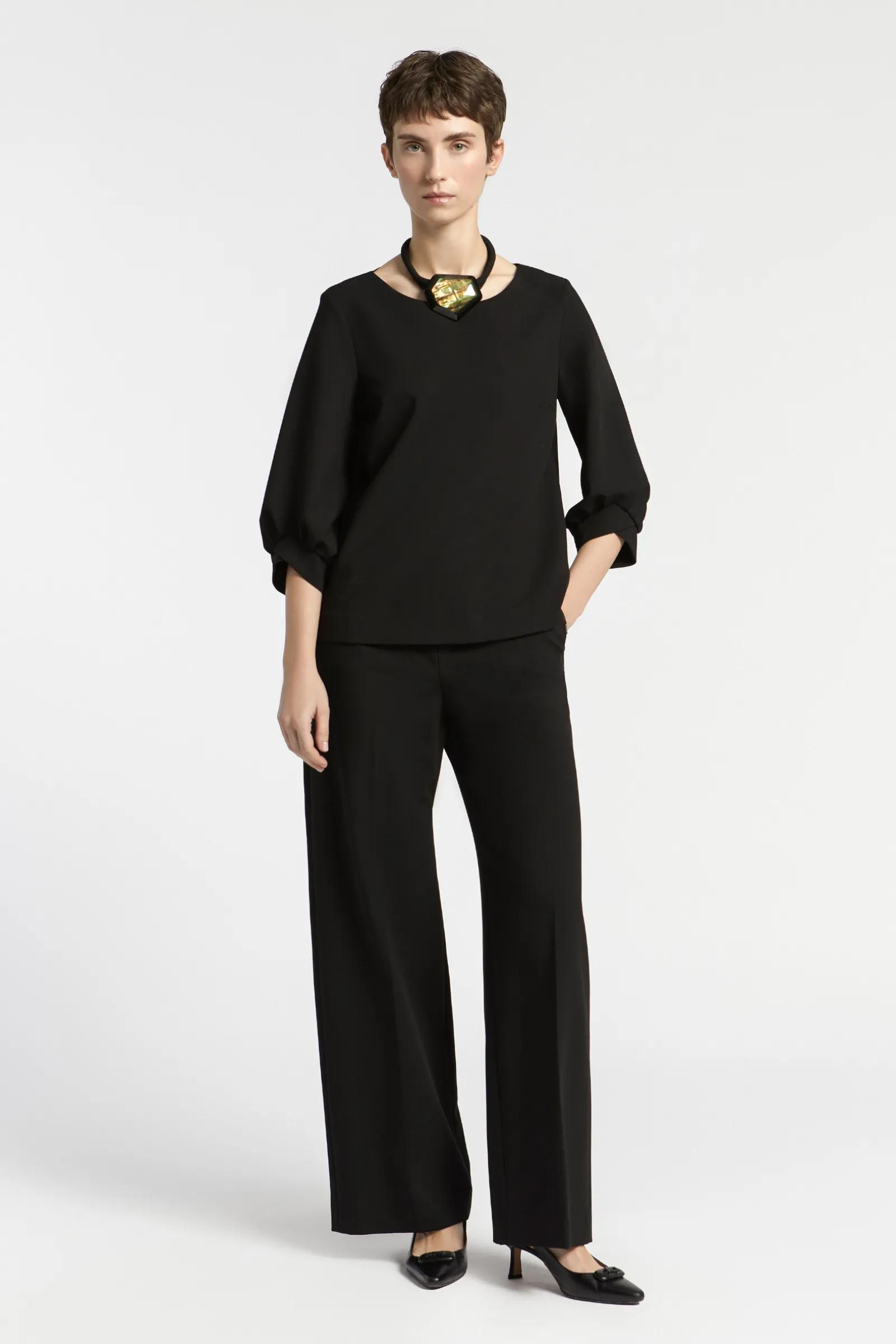 Xandres Blouse aux manches ornées d’un élégant détail-Femme Xandres Plus|Blouses