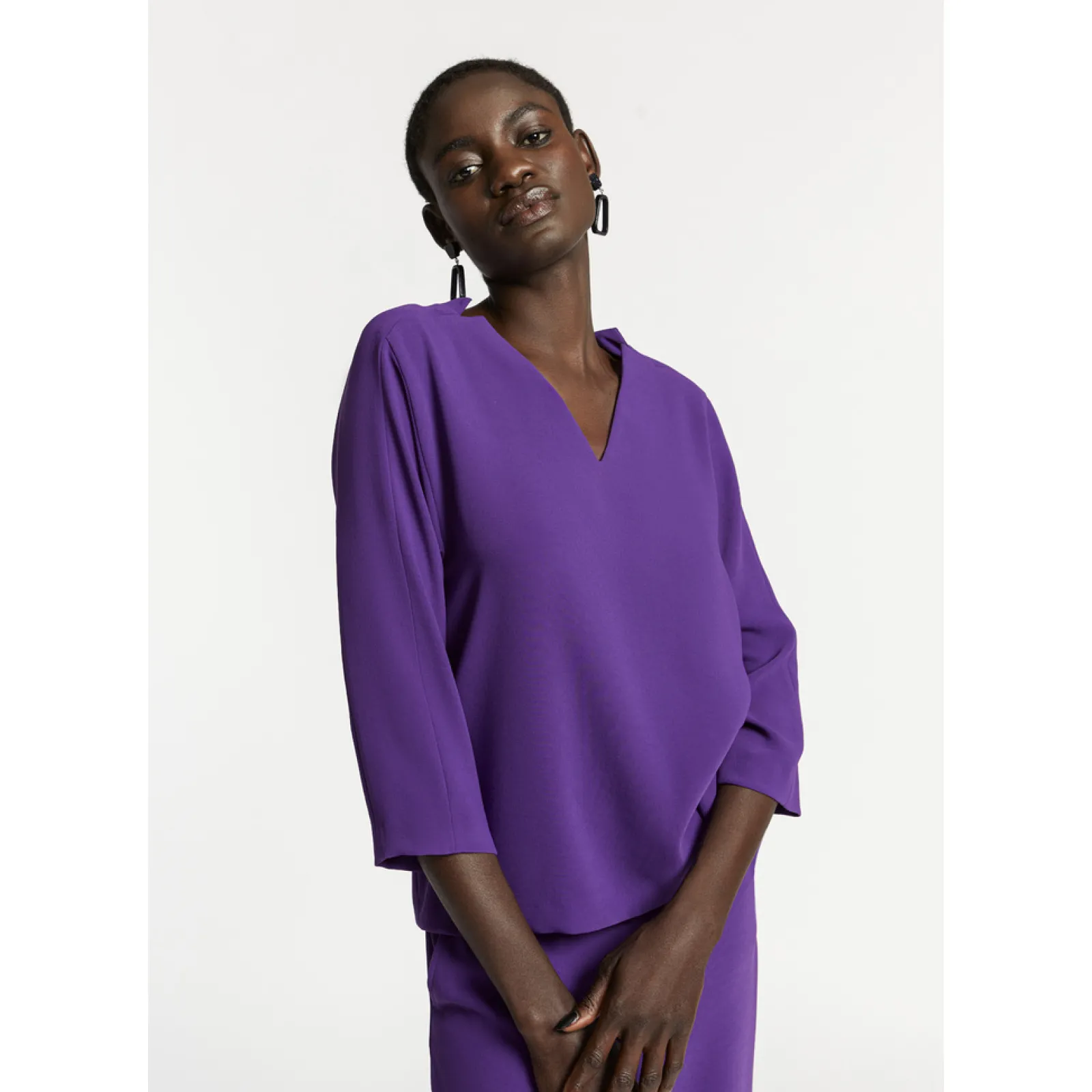 Xandres Blouse à col en V-Femme Blouses
