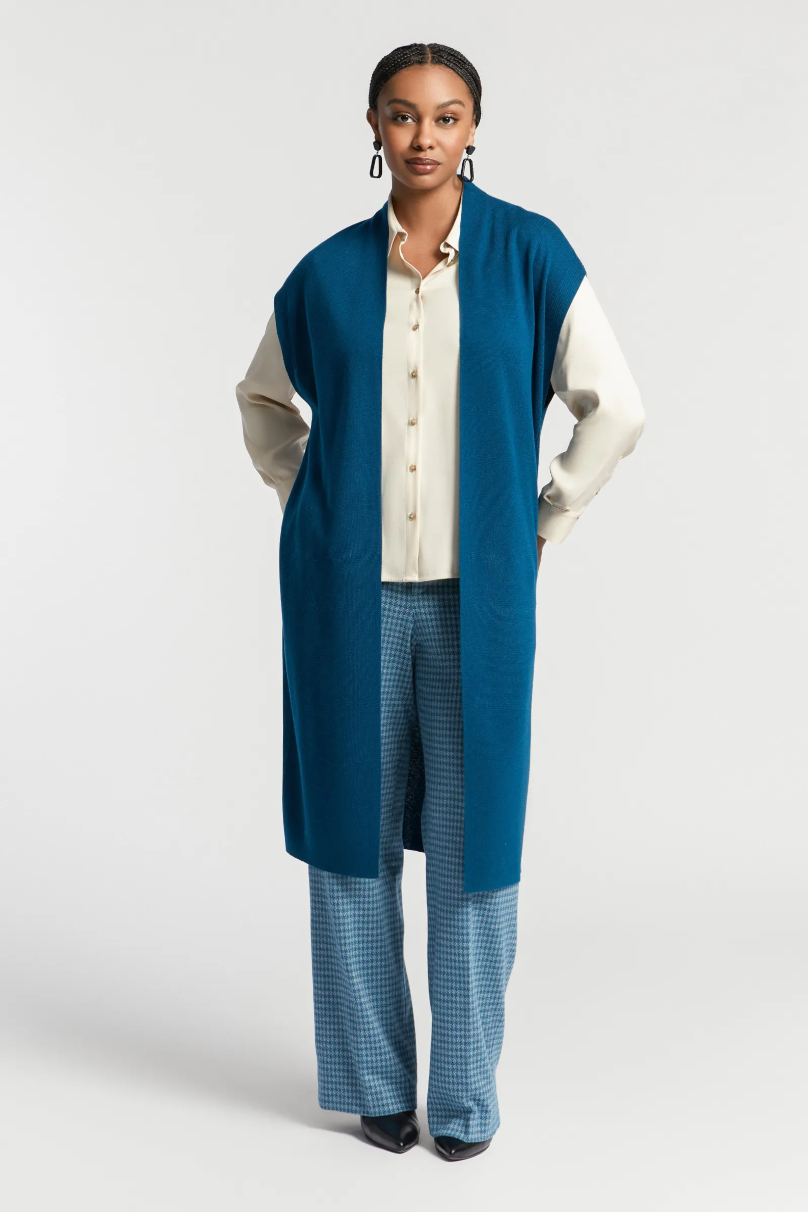 Xandres Blouse élégante avec col de chemise-Femme Blouses|Xandres Plus