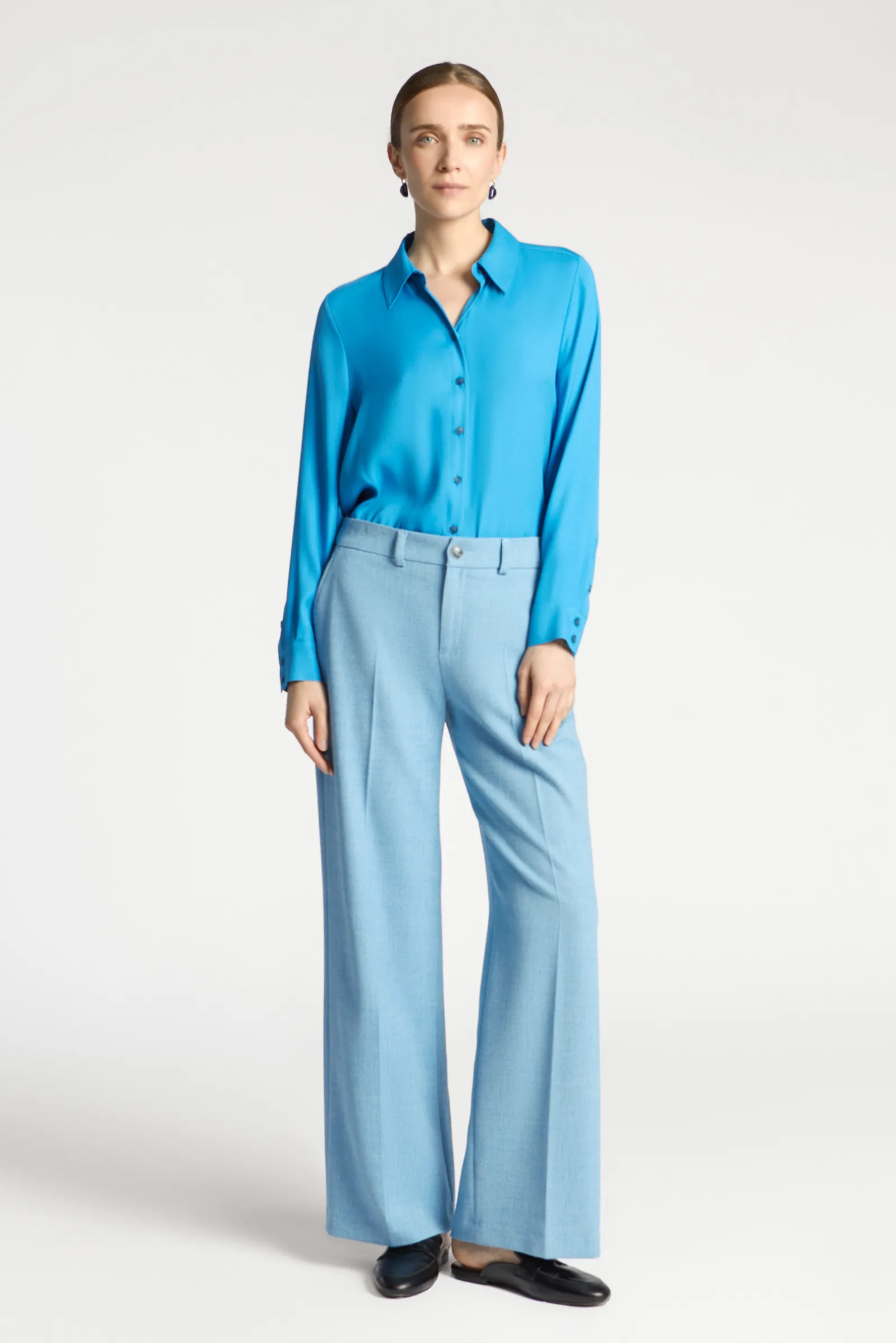 Xandres Blouse élégante avec col de chemise-Femme Xandres Plus|Blouses
