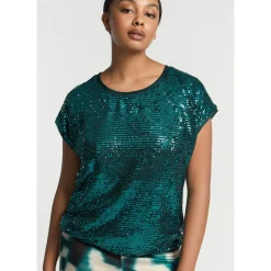 Xandres Blouse à paillettes-Femme Xandres Plus|Blouses