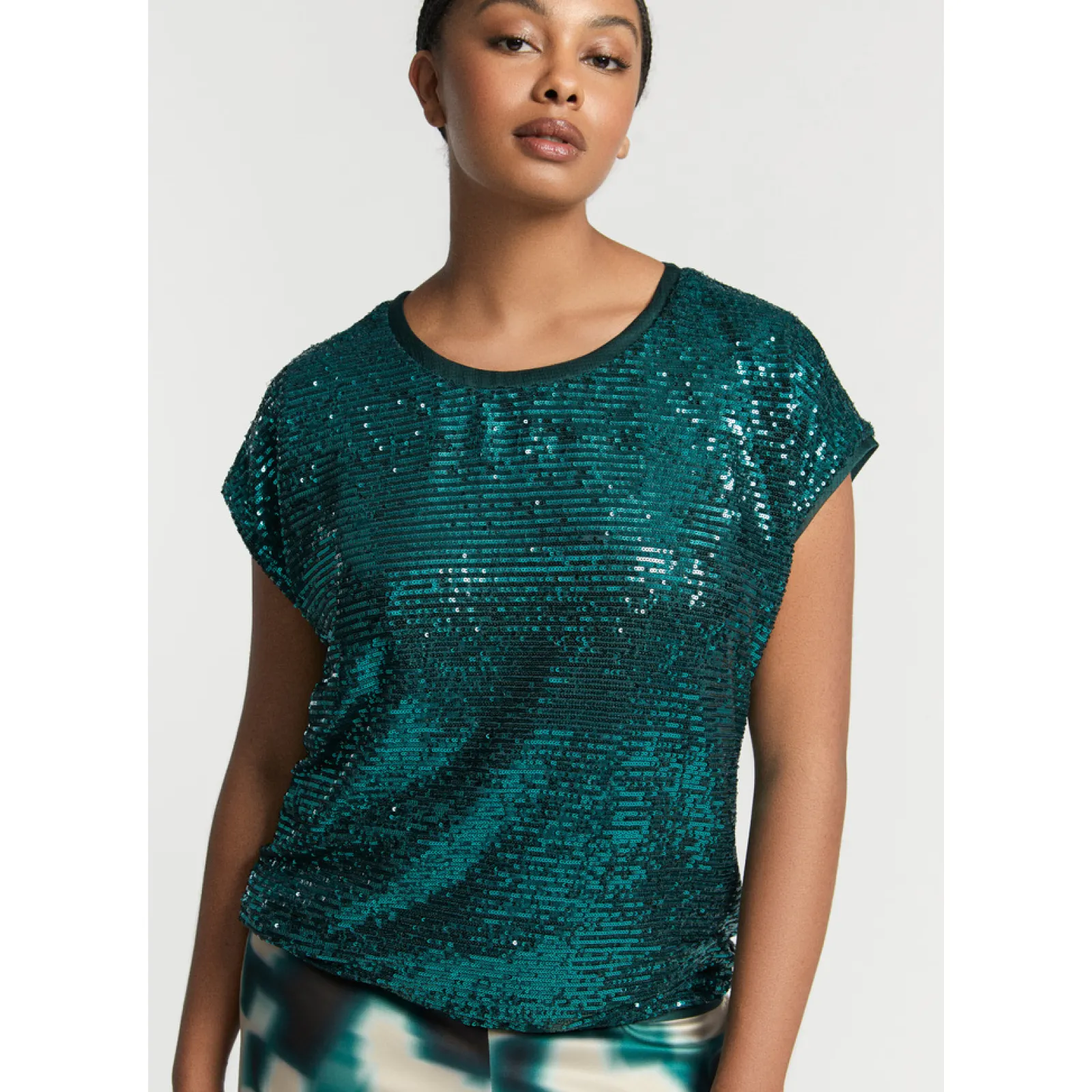 Xandres Blouse à paillettes-Femme Xandres Plus|Blouses