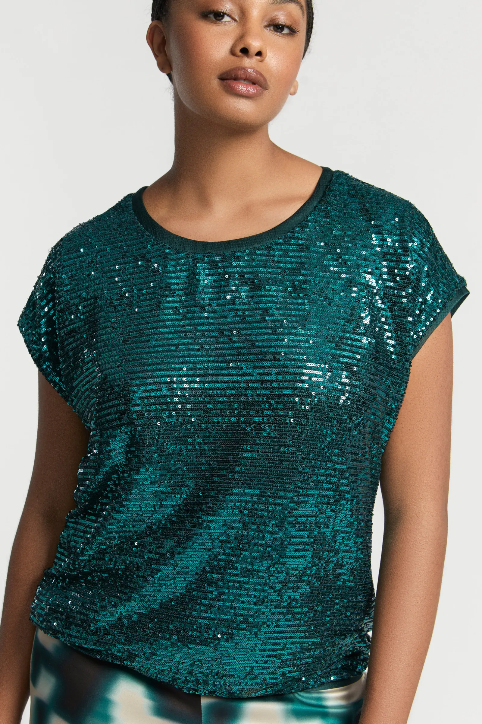 Xandres Blouse à paillettes-Femme Xandres Plus|Blouses