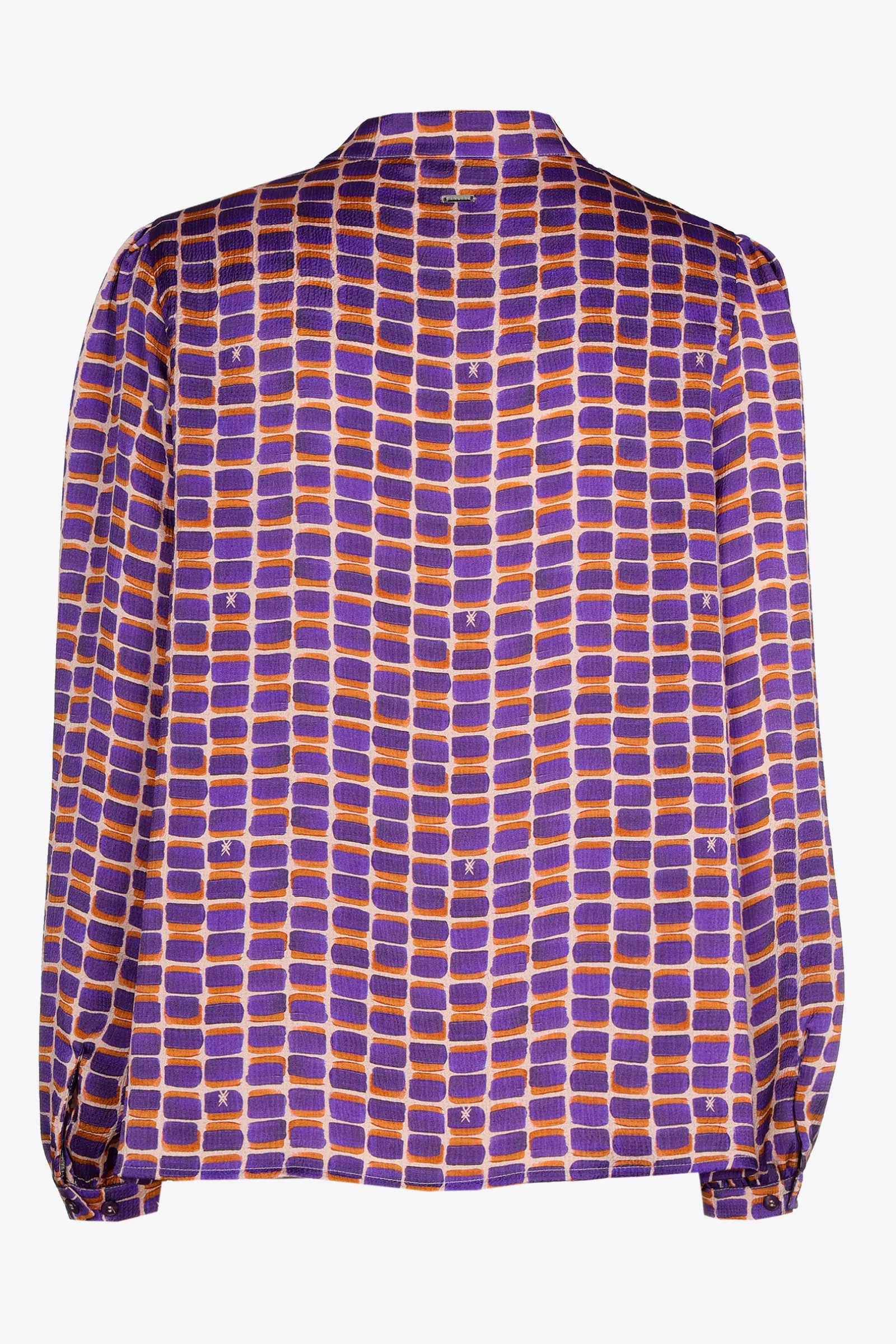 Xandres Blouse seersucker avec imprimé logo-Femme Xandres Plus