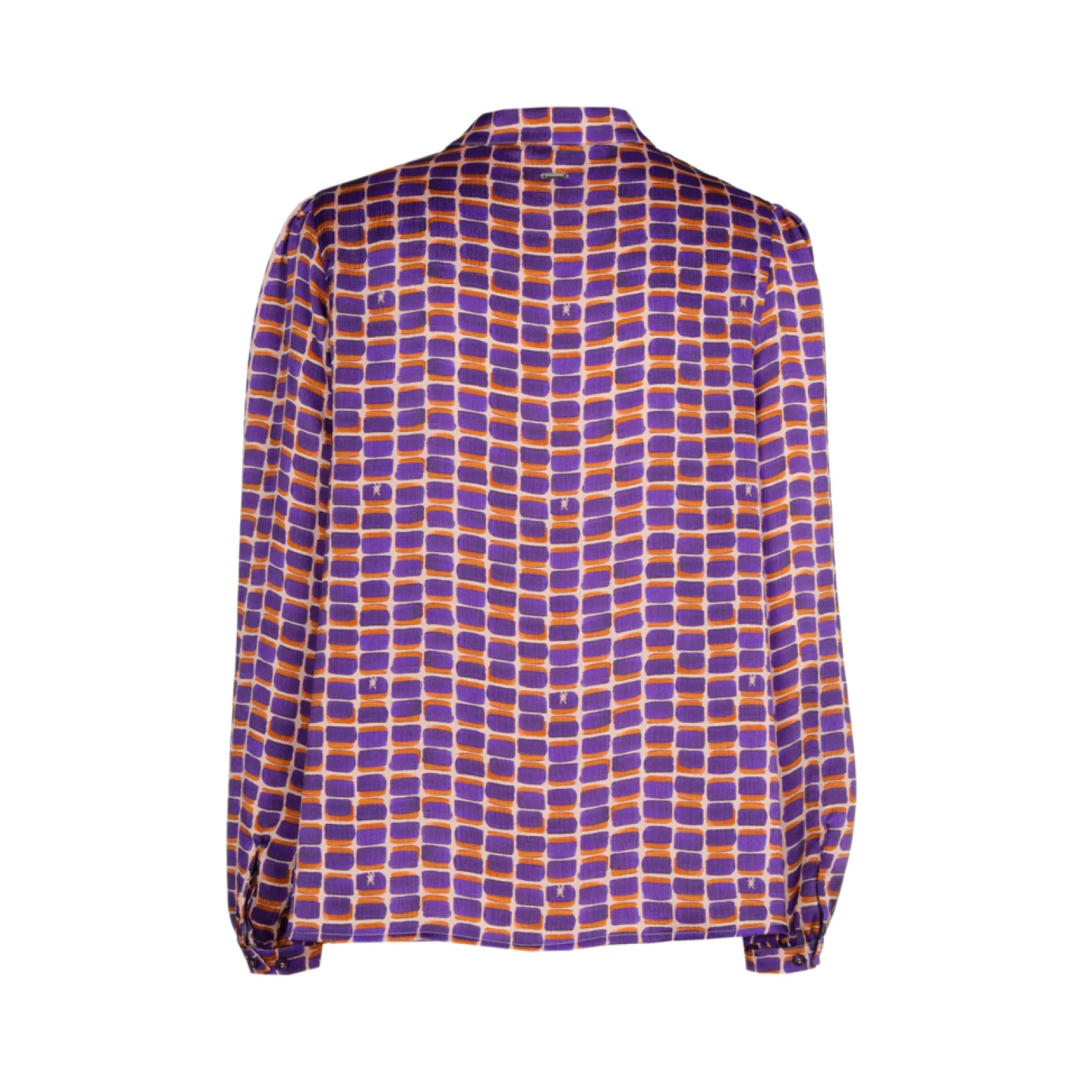 Xandres Blouse seersucker avec imprimé logo-Femme Xandres Plus