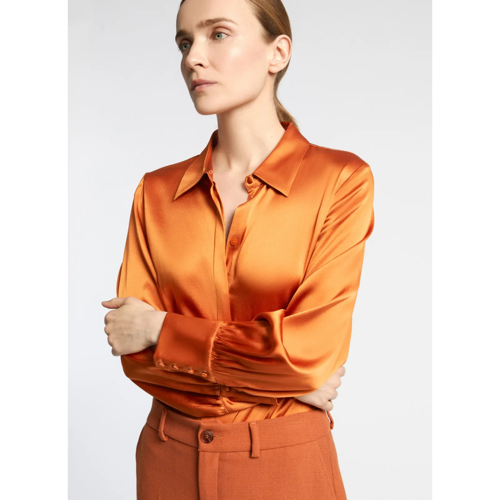 Xandres Blouse unie en soie-Femme Xandres Plus|Blouses