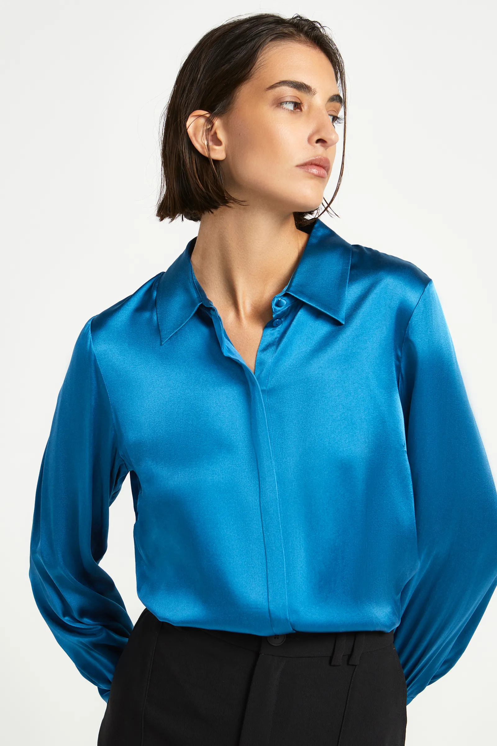 Xandres Blouse unie en soie-Femme Xandres Plus|Blouses
