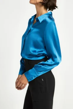 Xandres Blouse unie en soie-Femme Xandres Plus|Blouses