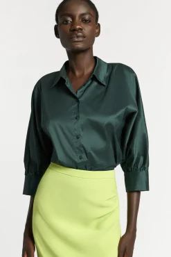 Xandres Blouse volumineuse avec col de chemise-Femme Blouses