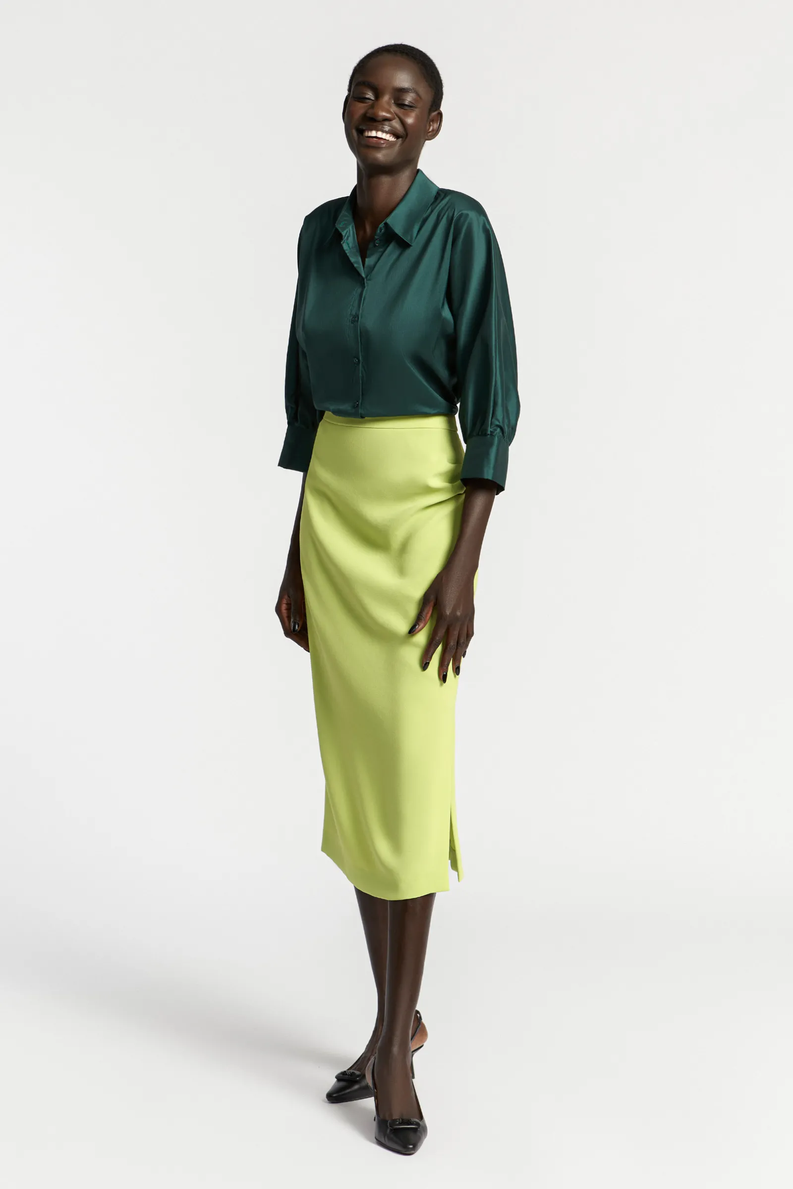 Xandres Blouse volumineuse avec col de chemise-Femme Blouses