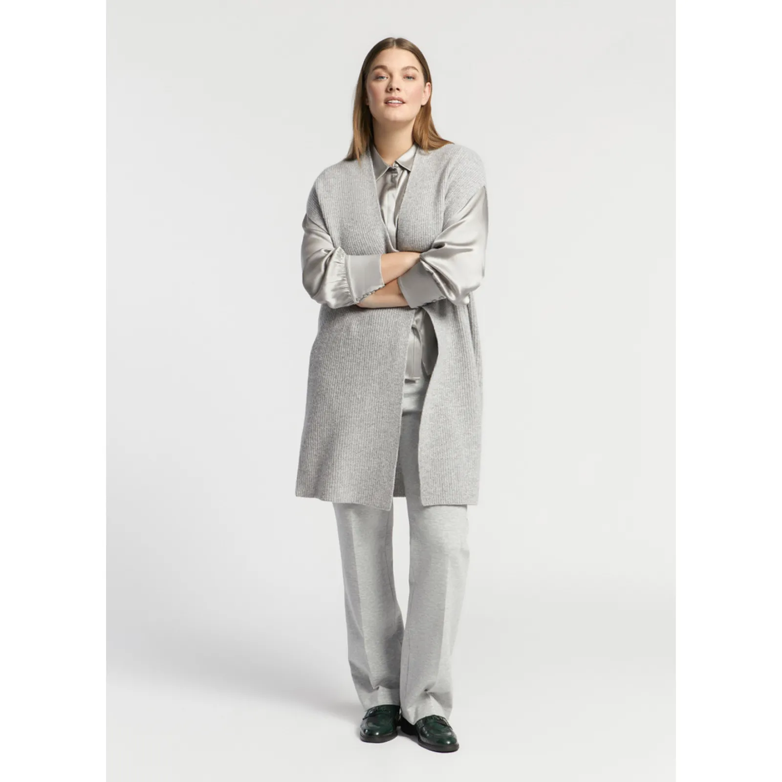 Xandres Cardigan long sans manches-Femme Xandres Plus|Pulls & Cardigans