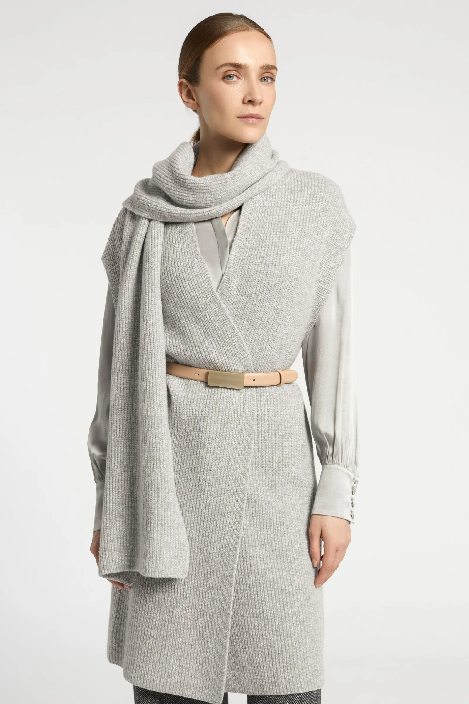 Xandres Cardigan long sans manches-Femme Xandres Plus|Pulls & Cardigans