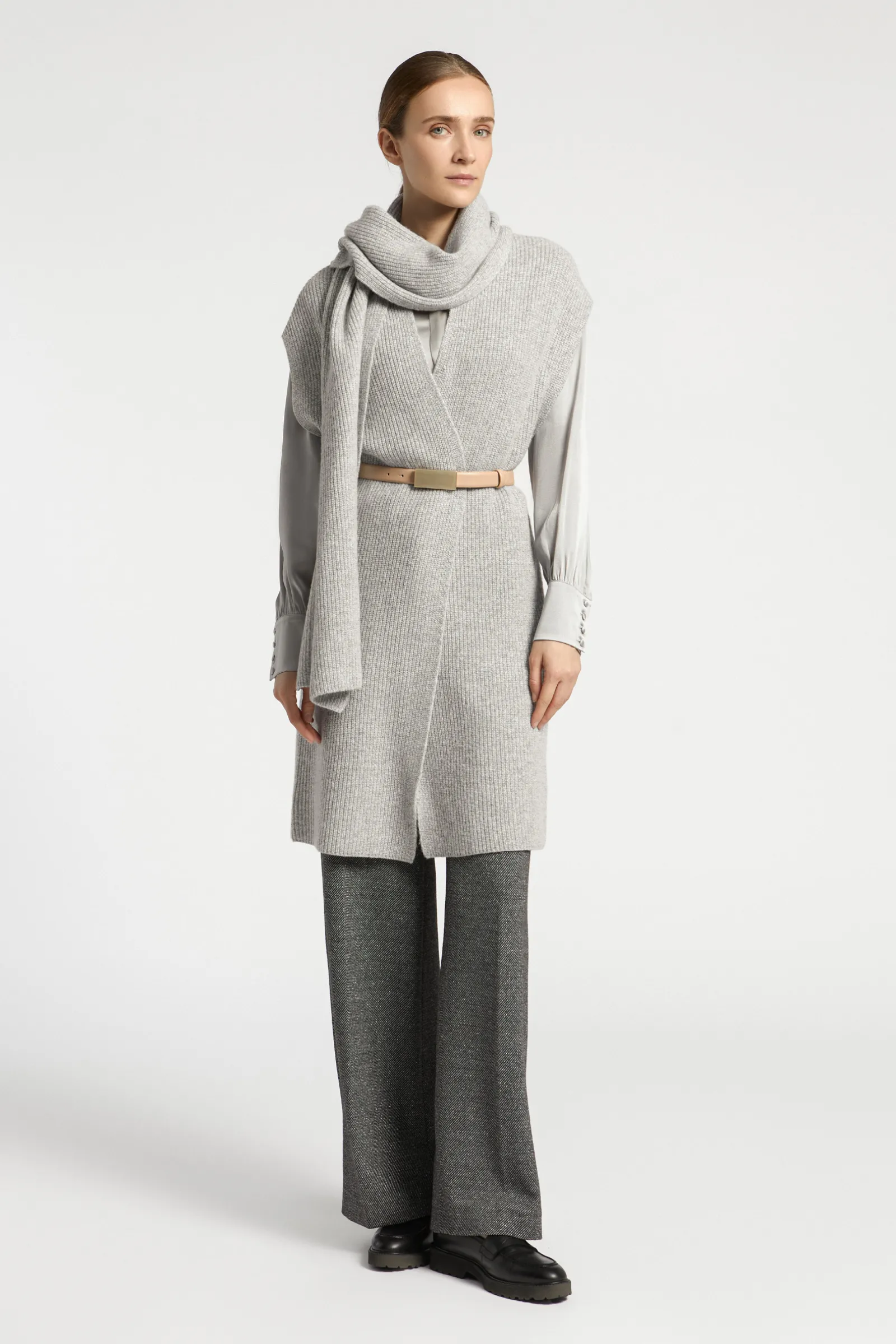Xandres Cardigan long sans manches-Femme Xandres Plus|Pulls & Cardigans