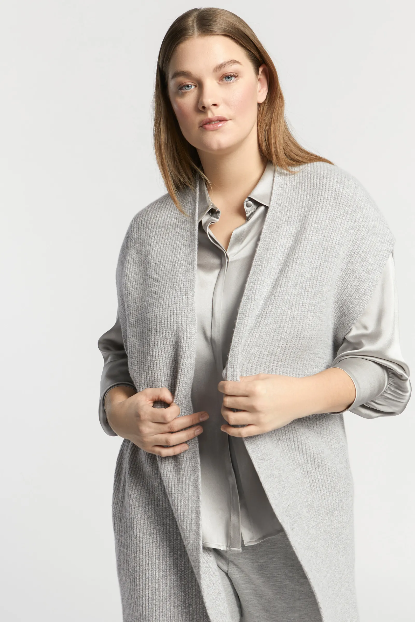 Xandres Cardigan long sans manches-Femme Xandres Plus|Pulls & Cardigans