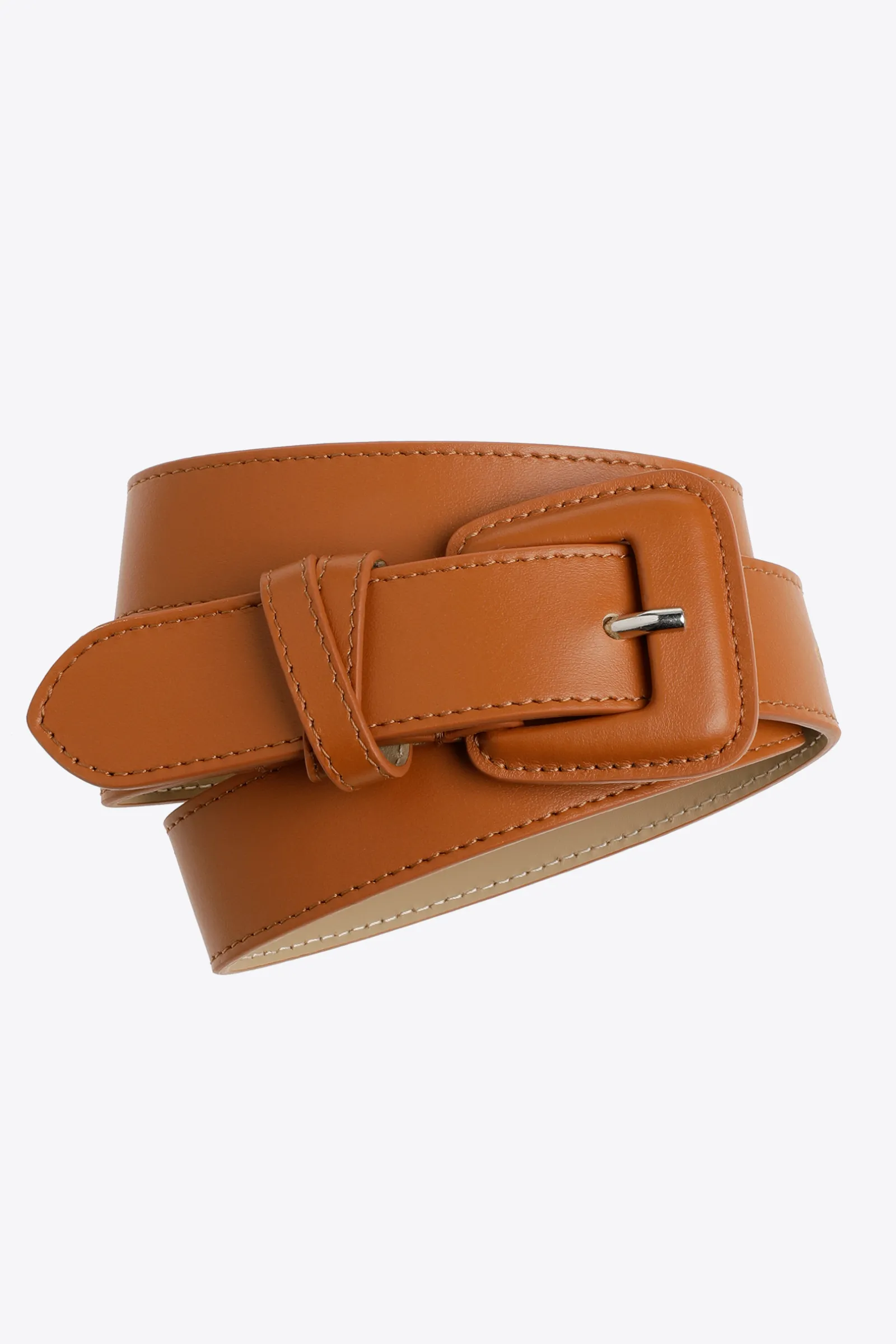 Xandres Ceinture en cuir avec boucle arrondie-Femme Accessoires