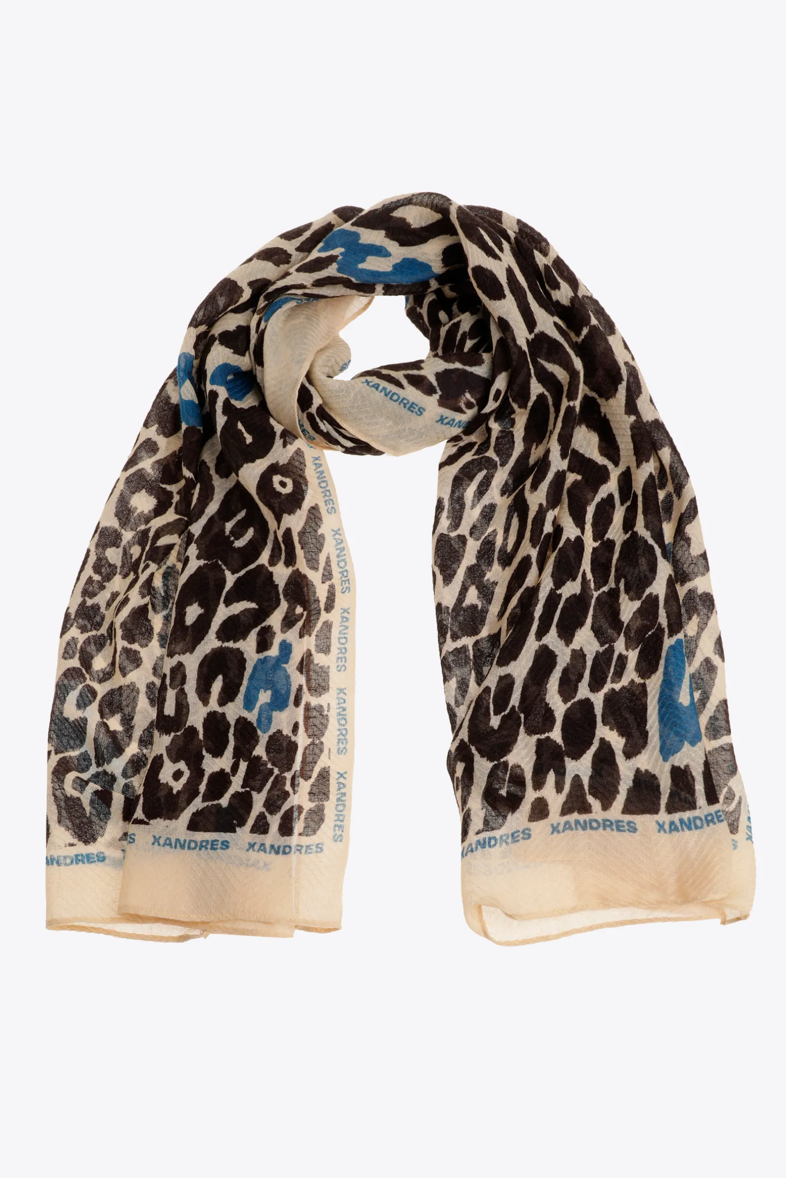 Xandres Écharpe en laine avec imprimé léopard-Femme Accessoires|Echarpes