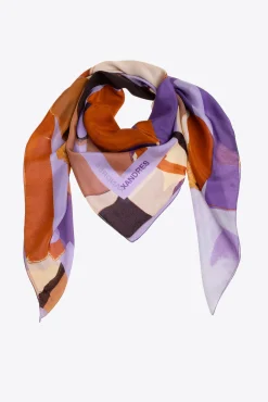 Xandres Écharpe en soie à motif floral-Femme Accessoires|Echarpes