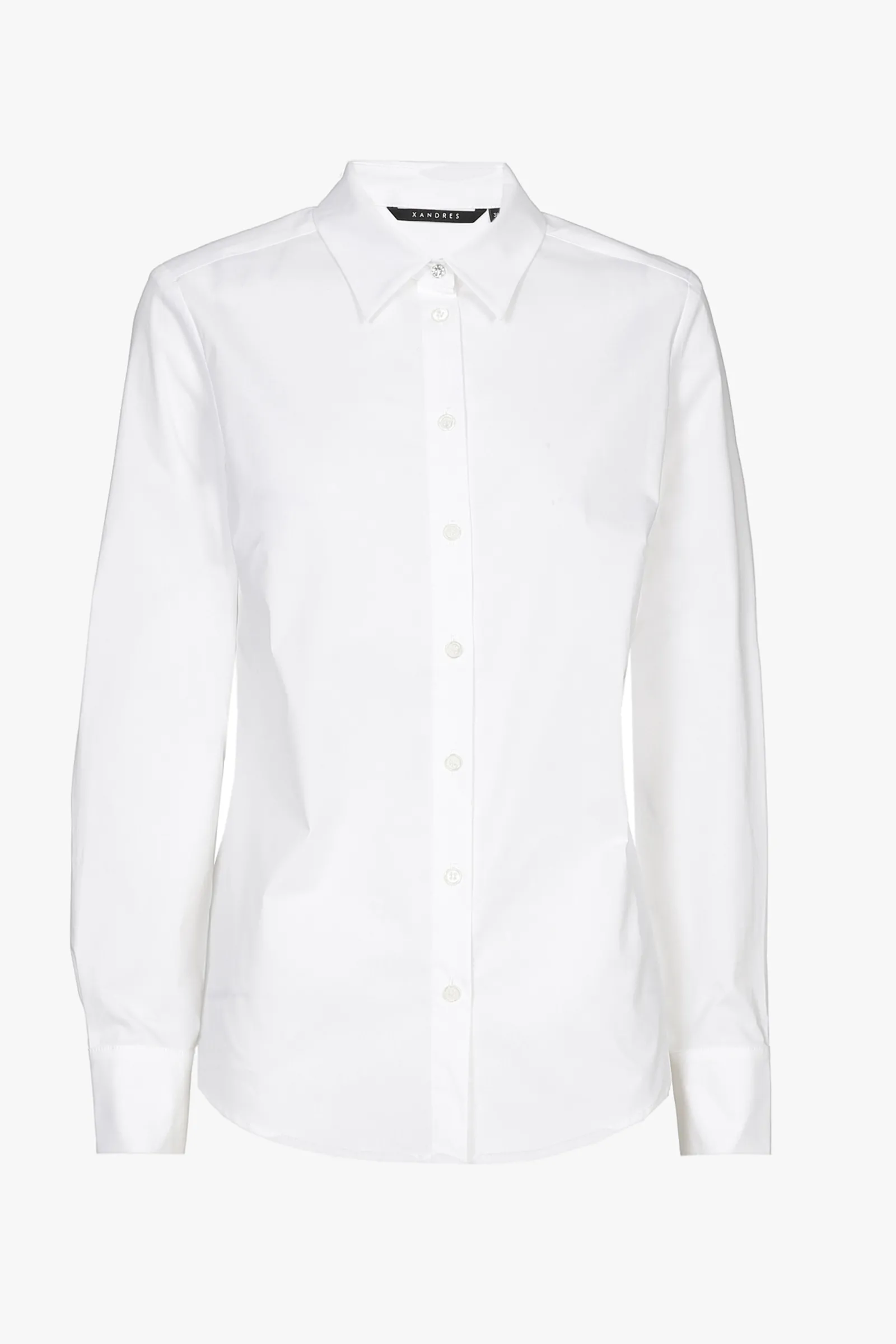Xandres Chemise en coton blanc à manches longues-Femme Essentials|Blouses