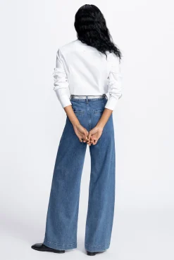 Xandres Chemise en coton blanc à manches longues-Femme Essentials|Blouses