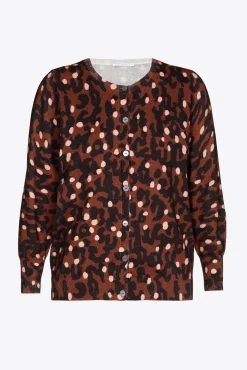 Xandres Fin gilet tissé à motif-Femme Xandres Plus|Pulls & Cardigans