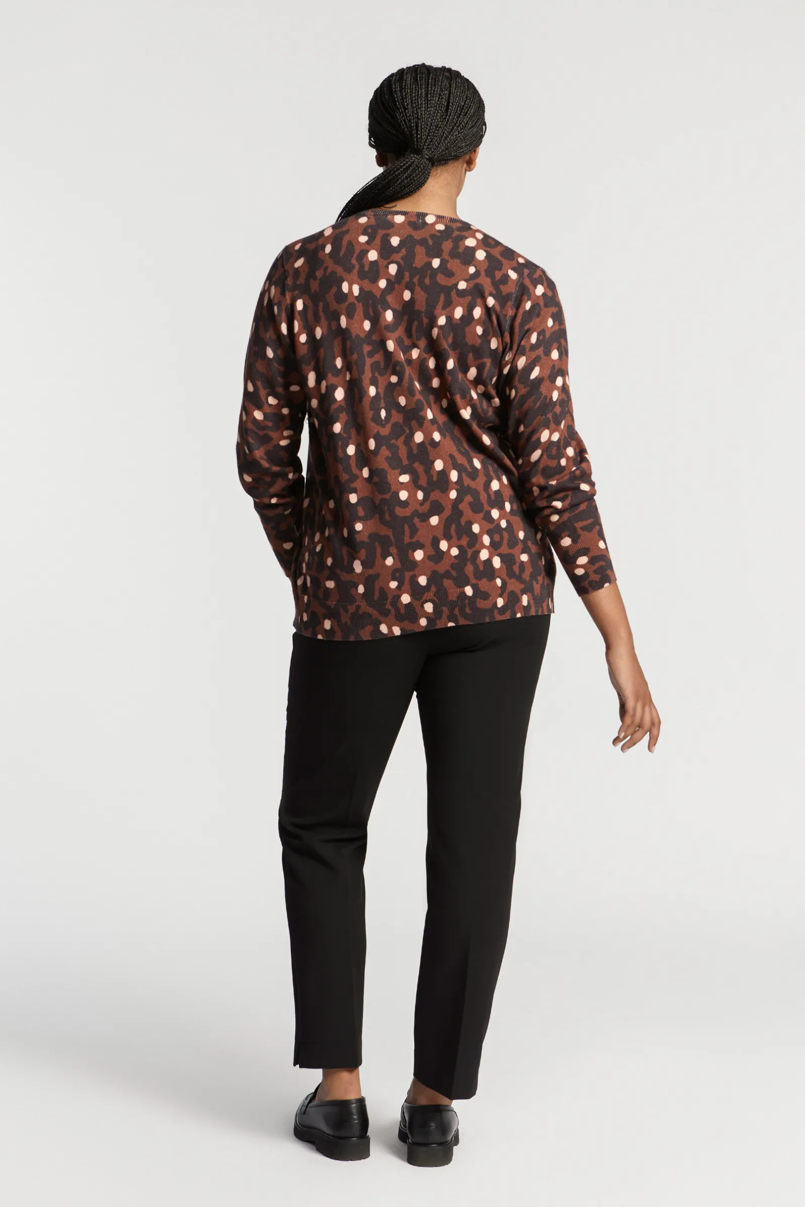 Xandres Fin gilet tissé à motif-Femme Xandres Plus|Pulls & Cardigans