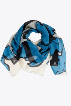 Xandres Foulard en soie à motif floral-Femme Accessoires|Echarpes