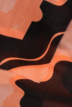 Xandres Foulard en soie à motif floral-Femme Accessoires|Echarpes
