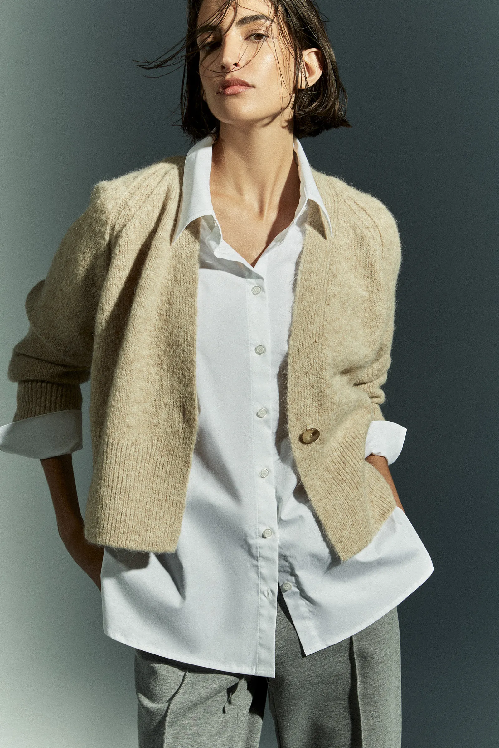 Xandres Gilet dans un mélange de laines-Femme Pulls & Cardigans
