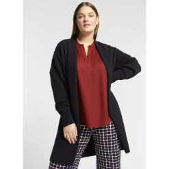 Xandres Gilet long en laine d’alpaga-Femme Xandres Plus|Pulls & Cardigans
