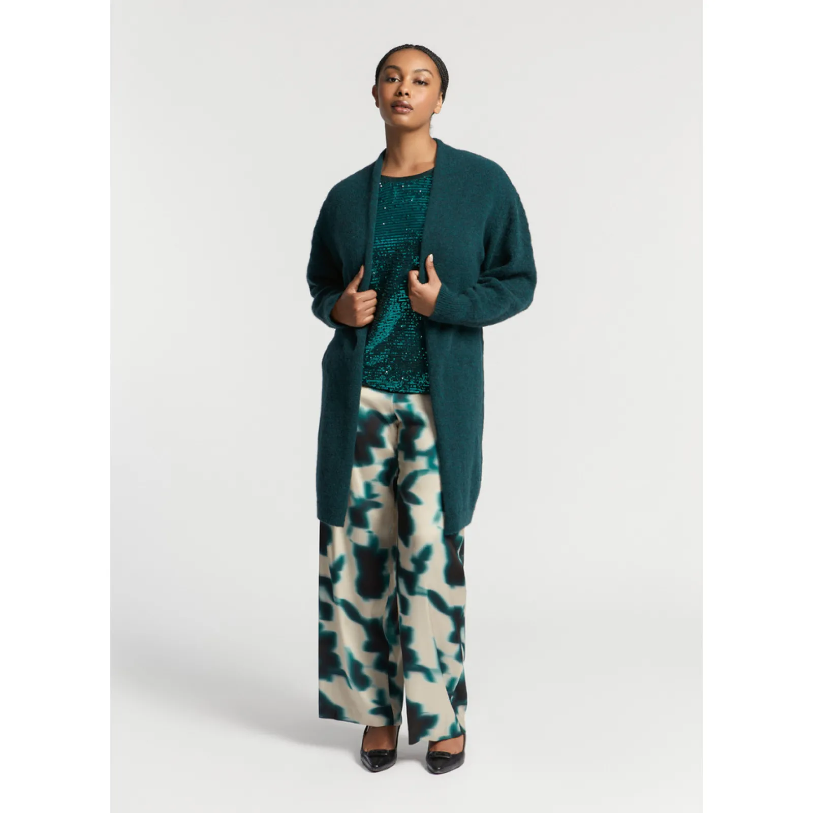 Xandres Gilet long en laine d’alpaga-Femme Xandres Plus|Pulls & Cardigans