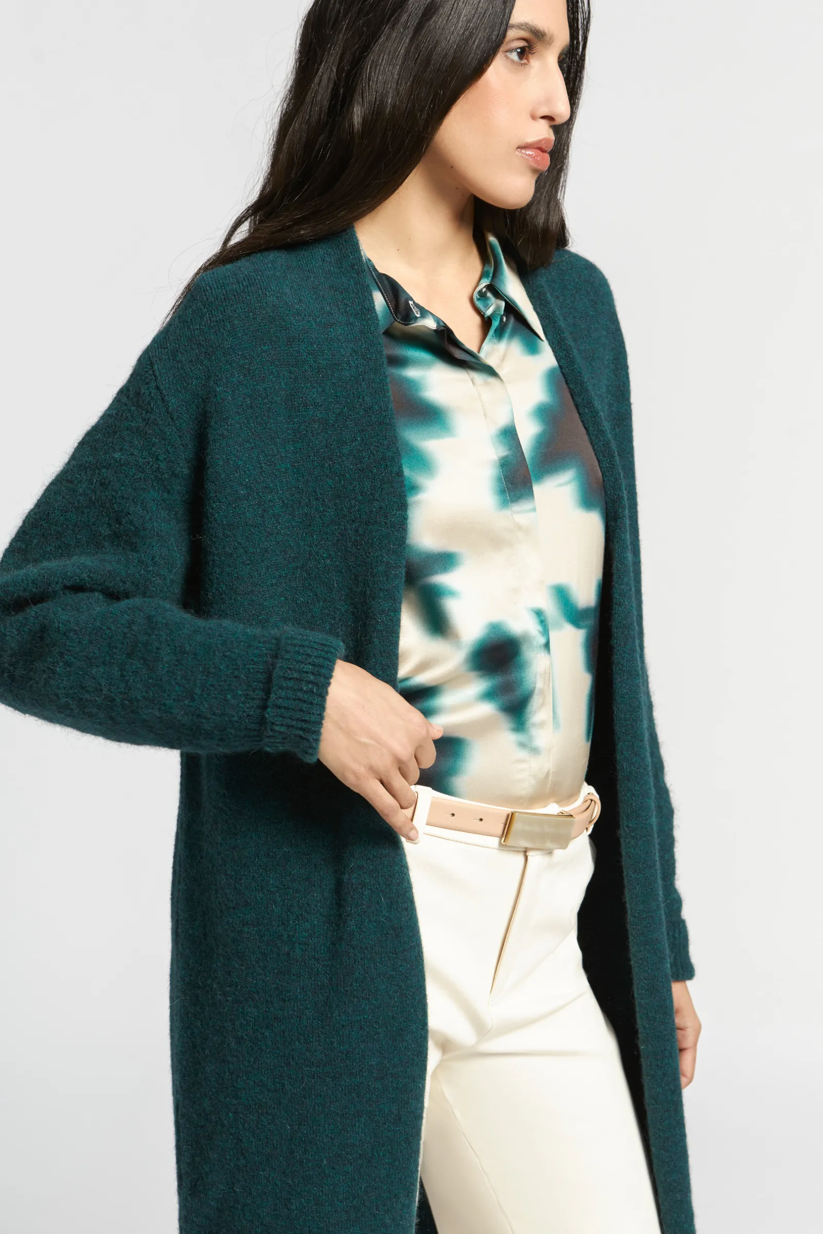 Xandres Gilet long en laine d’alpaga-Femme Xandres Plus|Pulls & Cardigans