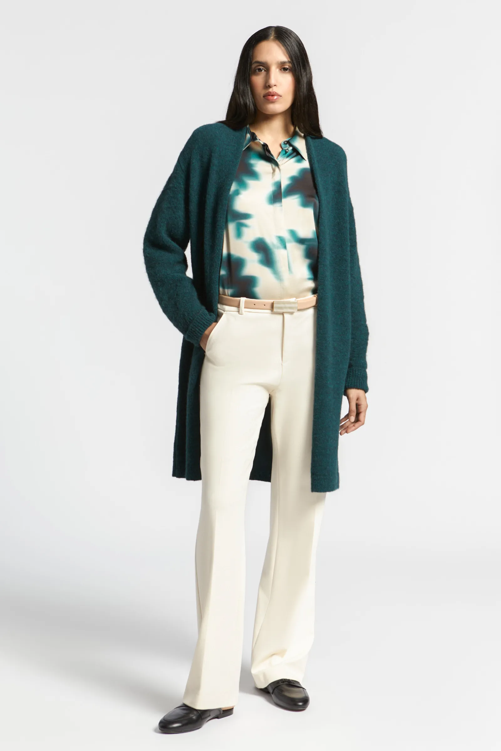 Xandres Gilet long en laine d’alpaga-Femme Xandres Plus|Pulls & Cardigans