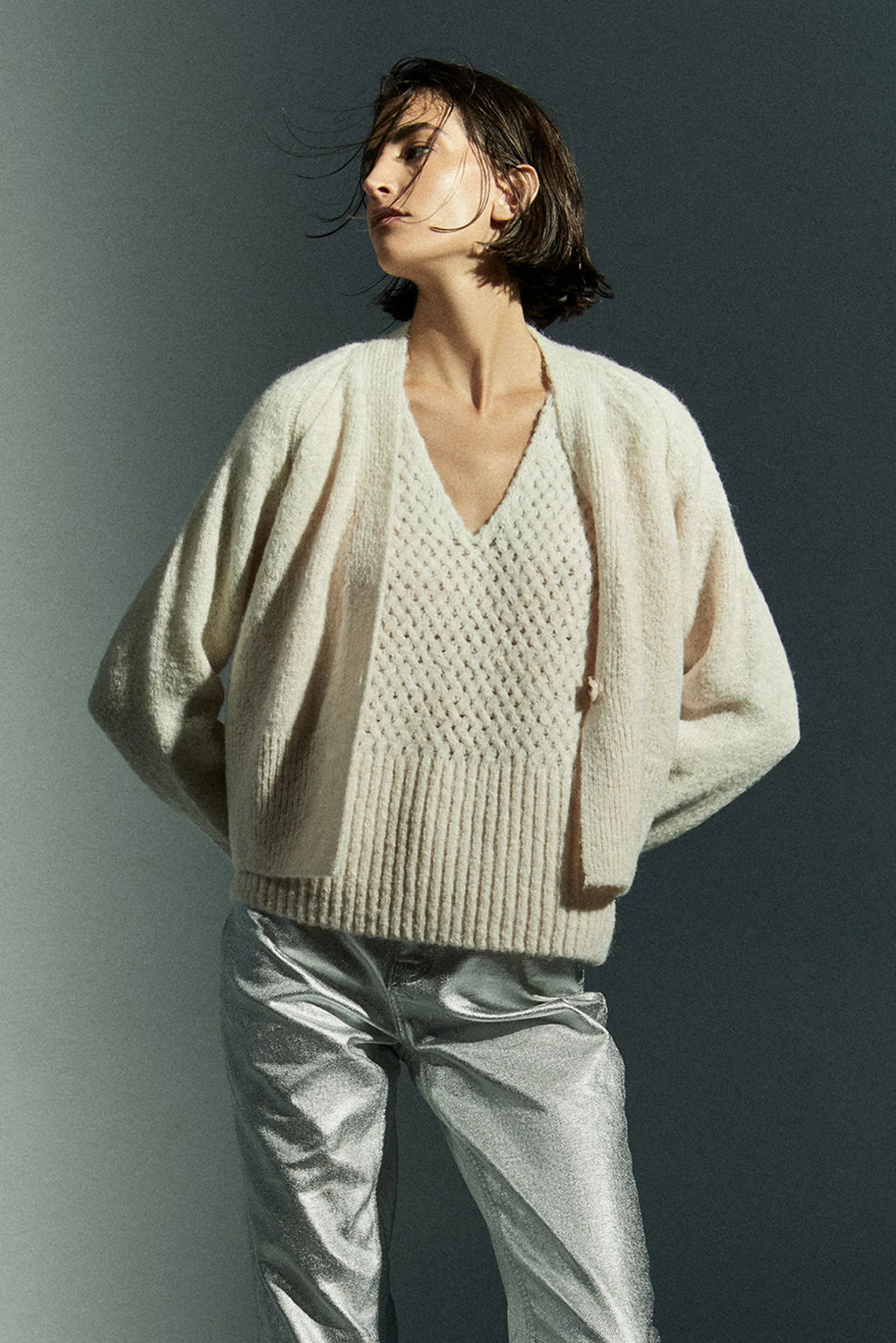 Xandres Gilet surdimensionné confectionné dans un mélange de laines-Femme Pulls & Cardigans