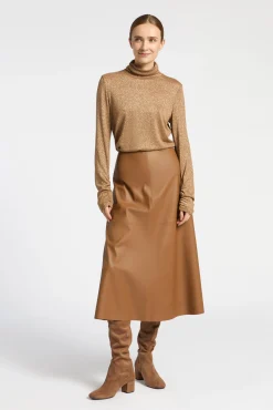 Xandres Jupe en ligne A en faux cuir-Femme Jupes