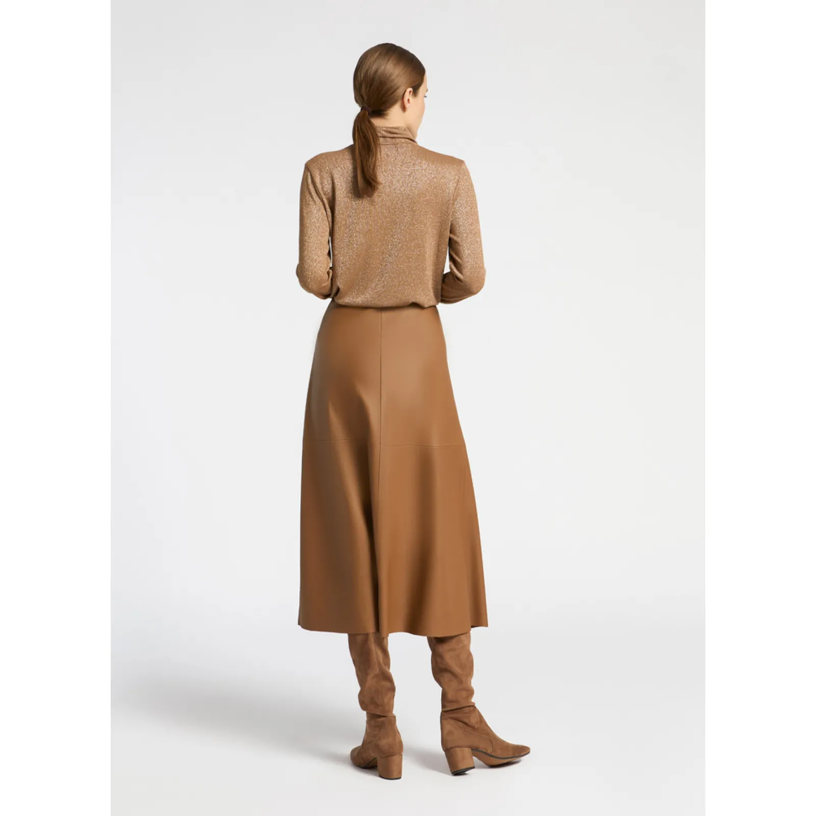 Xandres Jupe en ligne A en faux cuir-Femme Jupes
