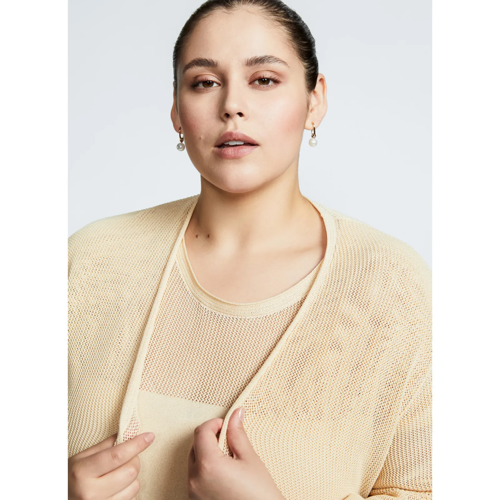 Xandres Long gilet en viscose Ecovero-Femme Xandres Plus|Pulls & Cardigans