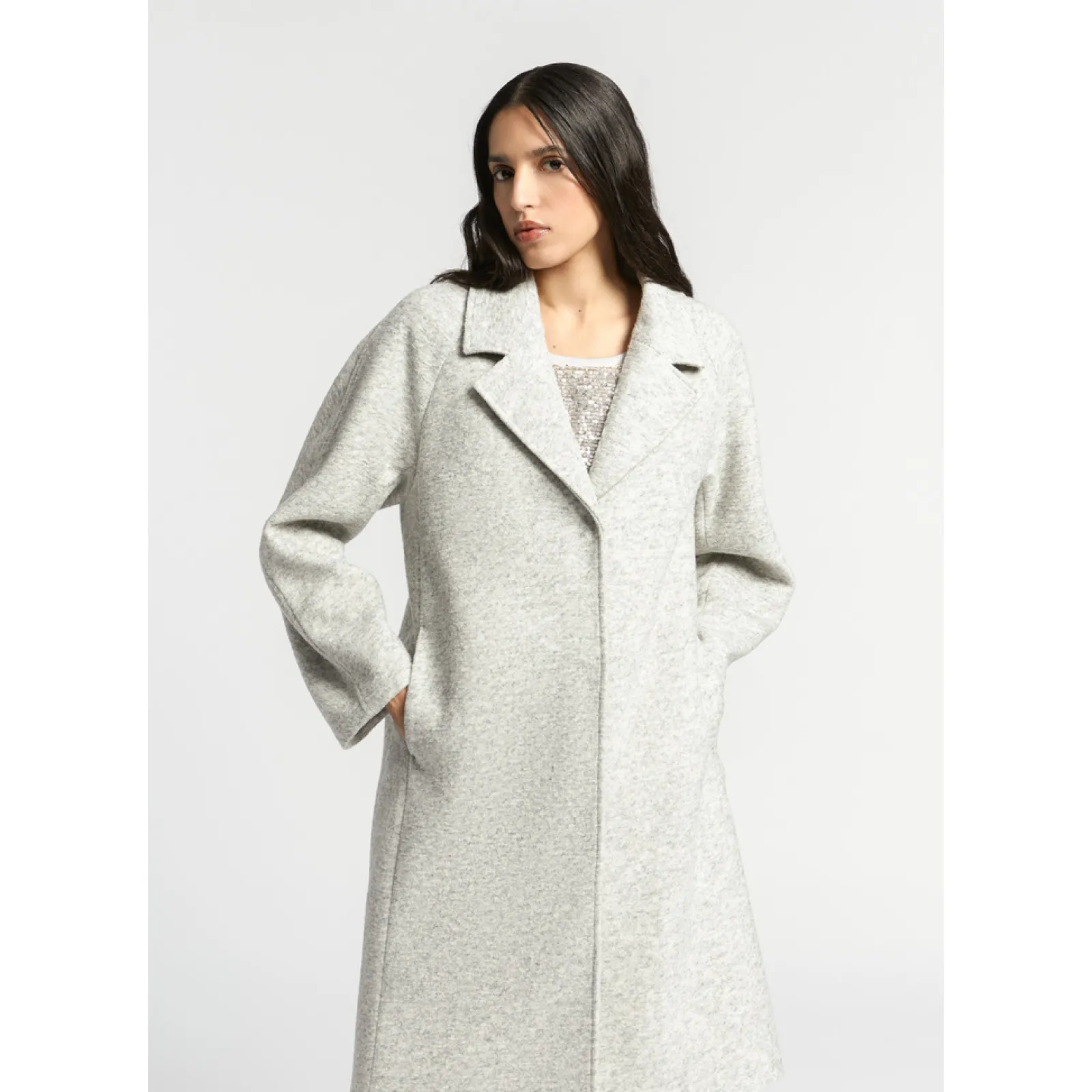 Xandres Manteau long en laine-Femme Xandres Plus|Manteaux & Vestes
