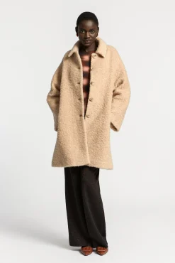 Xandres Manteau long en tissu bouclé-Femme Xandres Plus|Manteaux & Vestes