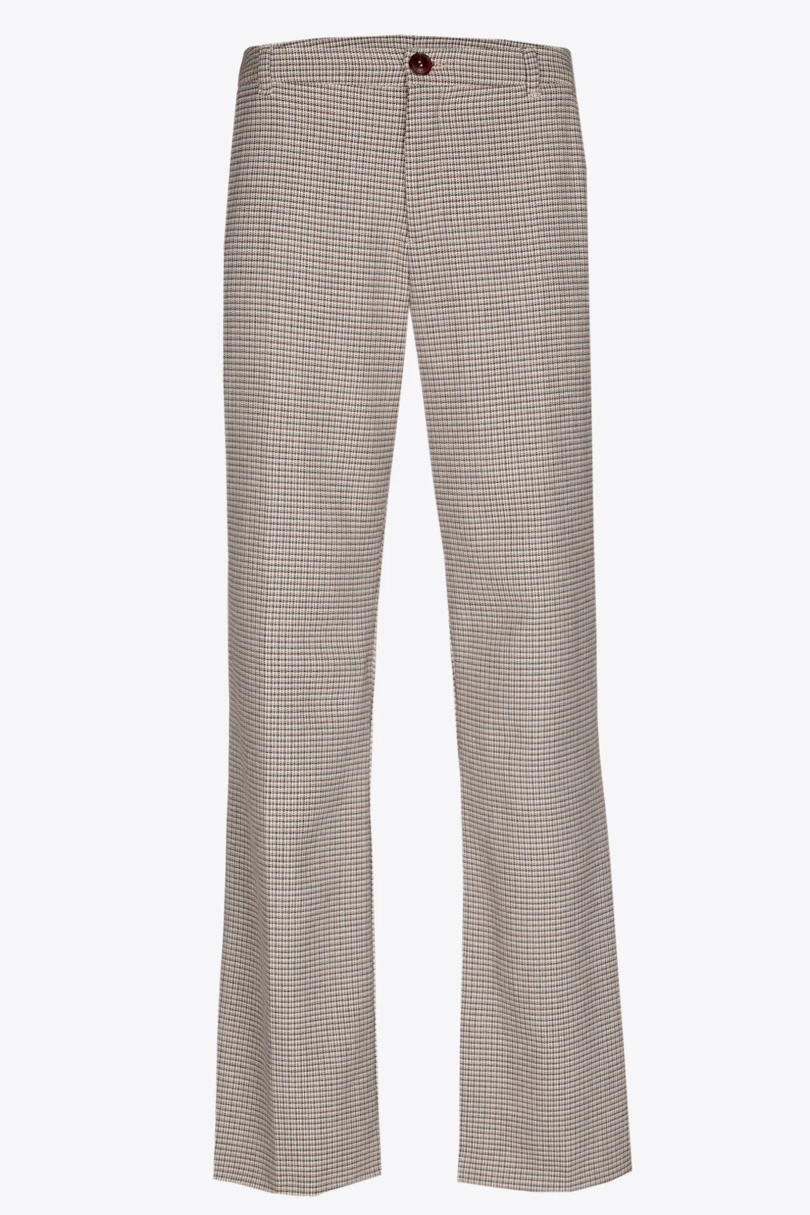 Xandres Pantalon avec motif à petits carreaux-Femme Pantalons