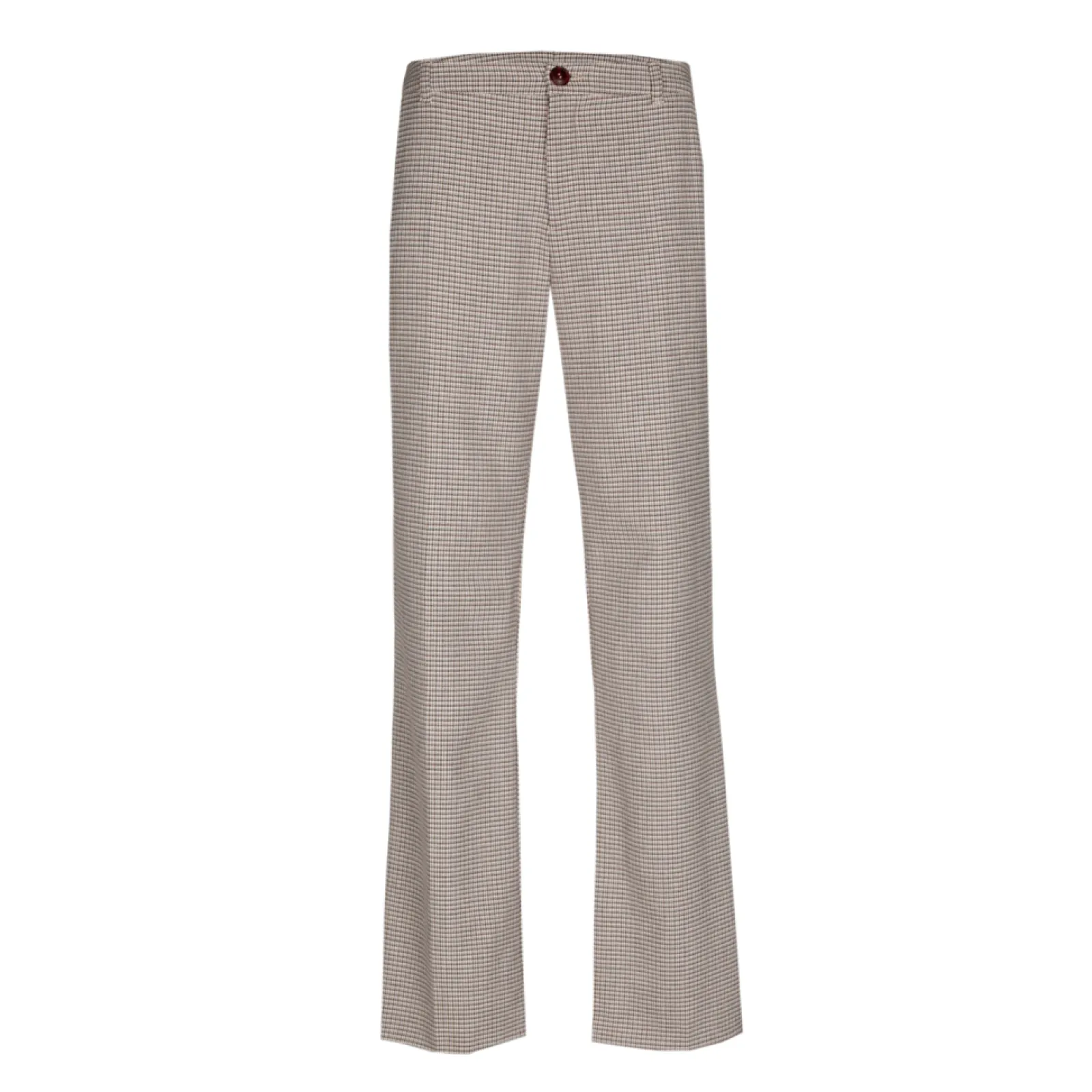 Xandres Pantalon avec motif à petits carreaux-Femme Pantalons