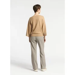 Xandres Pantalon avec motif à petits carreaux-Femme Pantalons