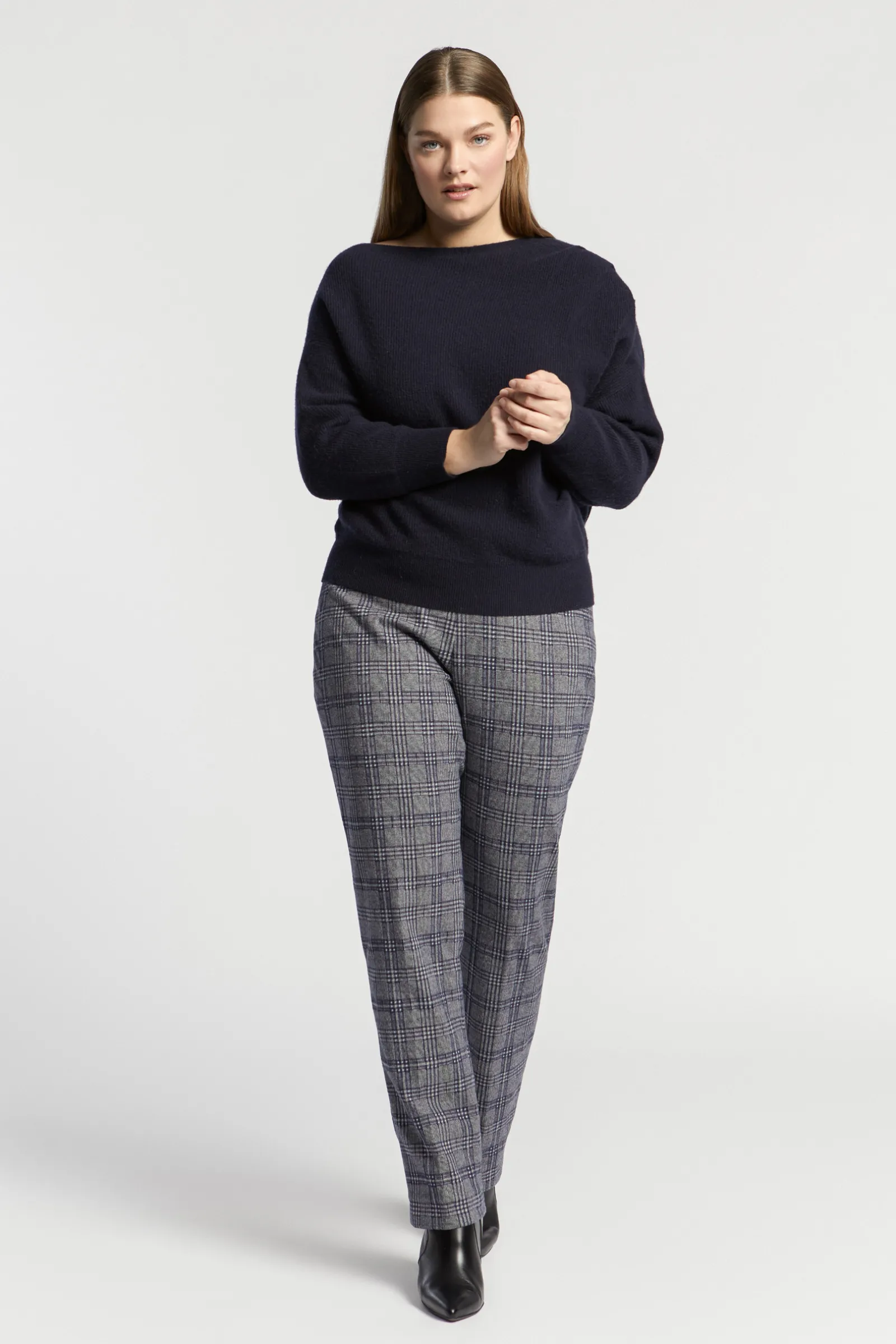 Xandres Pantalon à carreaux-Femme Xandres Plus|Pantalons