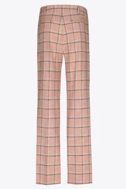 Xandres Pantalon à carreaux à jambes droites-Femme Pantalons