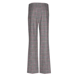 Xandres Pantalon à carreaux à jambes droites-Femme Pantalons