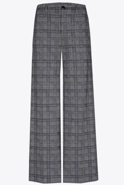 Xandres Pantalon à carreaux à jambes larges-Femme Pantalons