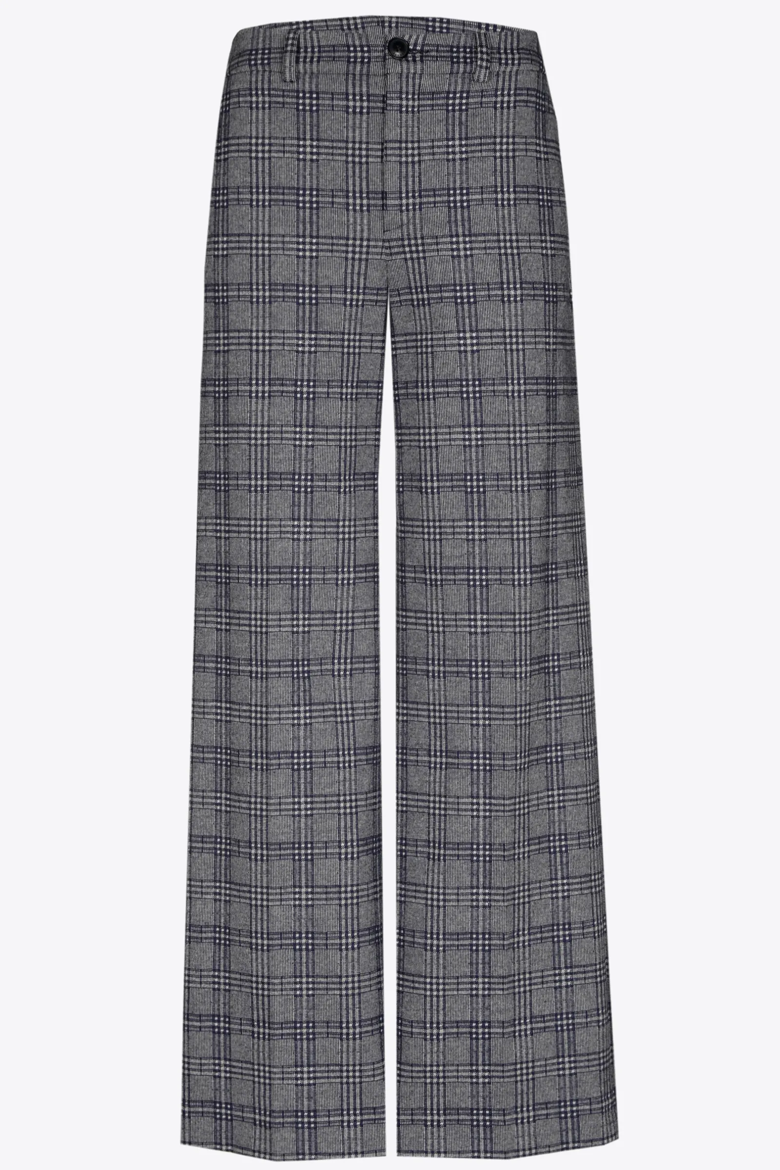 Xandres Pantalon à carreaux à jambes larges-Femme Pantalons