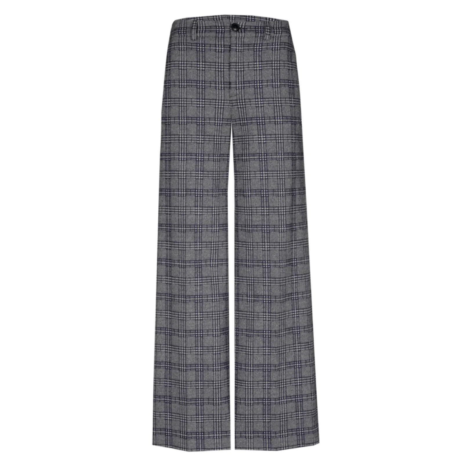 Xandres Pantalon à carreaux à jambes larges-Femme Pantalons